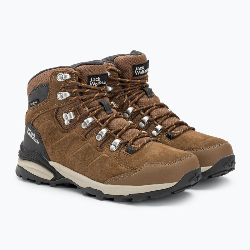 Жіночі трекінгові черевики Jack Wolfskin Refugio Texapore Mid brown/apricot 4