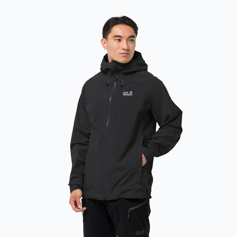 Куртка хардшел чоловіча Jack Wolfskin Highest Peak чорна 1115131_6000