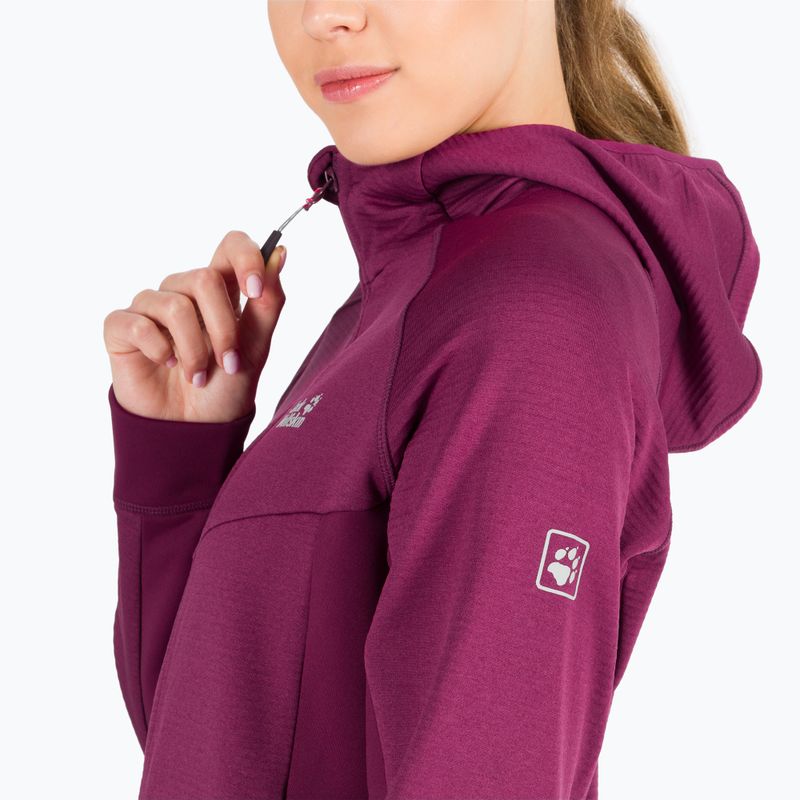 Флісова кофта жіноча Jack Wolfskin Hydro Grid Fleece рожева 1709911 5