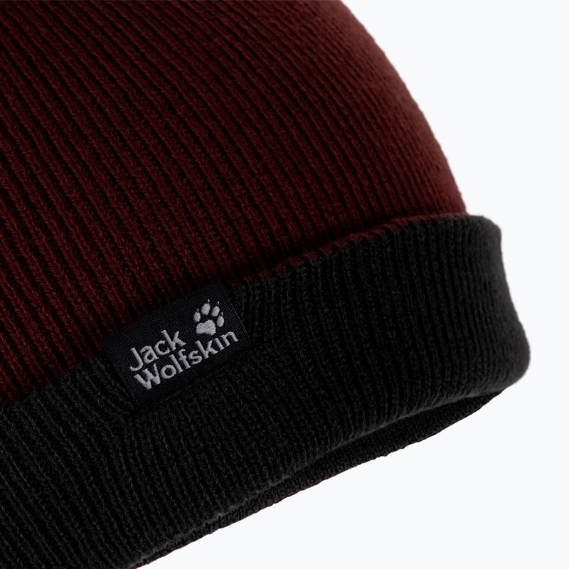 Шапка зимова Jack Wolfskin Rib бордова 1903891 5