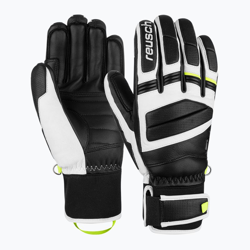 Рукавиці гірськолижні Reusch Master Pro black/white/safety yellow 2