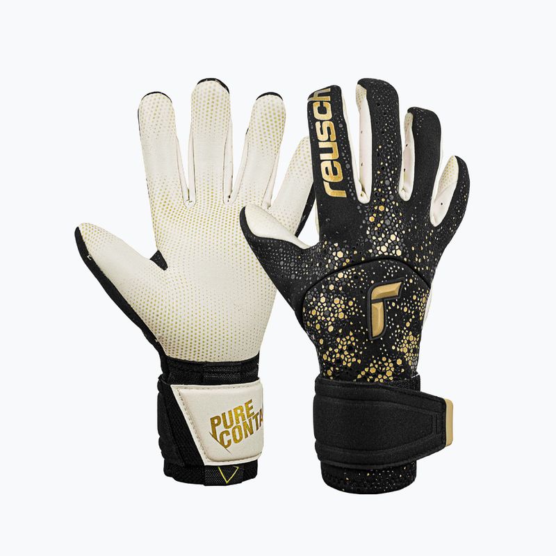 Рукавиці воротарські Reusch Pure Contact Gold X GluePrint чорно-золоті 527075-7707 5