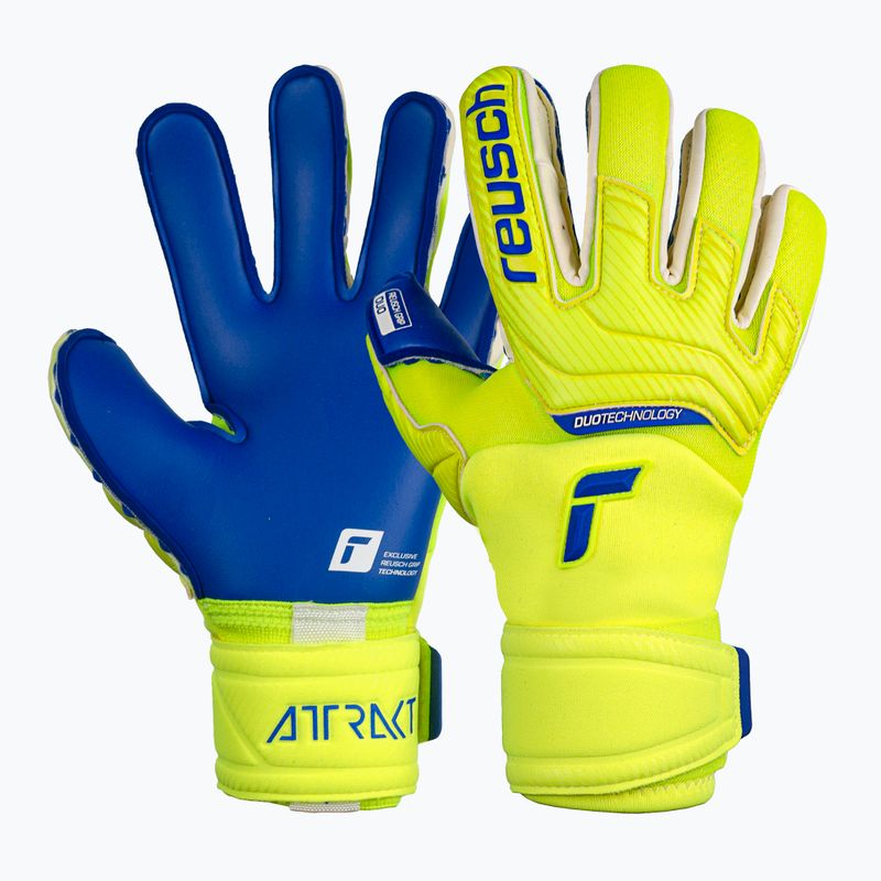 Рукавиці воротарські Reusch Attrakt Duo жовто-блакитні 5270055 5