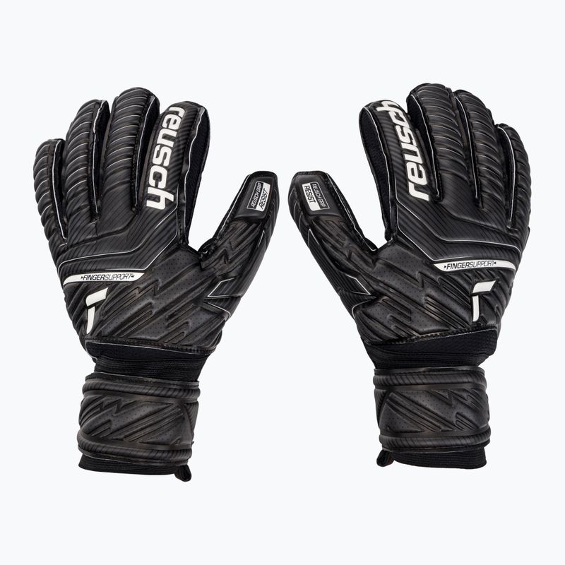 Рукавиці воротарські Reusch Attrakt Resist Finger Support чорні 5270610-7700