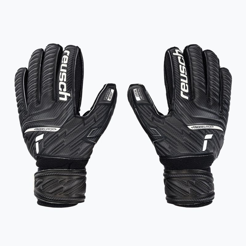 Рукавиці воротарські дитячі Reusch Attrakt Resist Finger Support Junior чорні 5272610