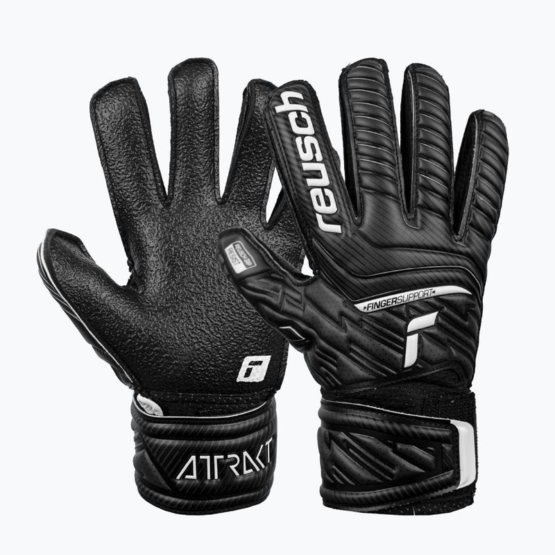 Рукавиці воротарські дитячі Reusch Attrakt Resist Finger Support Junior чорні 5272610 5