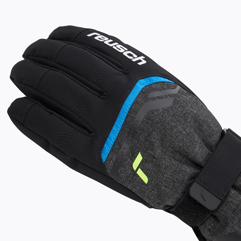 Лижні рукавиці Reusch Primus R-Tex XT black melange/safety yellow/brilliant blue 5