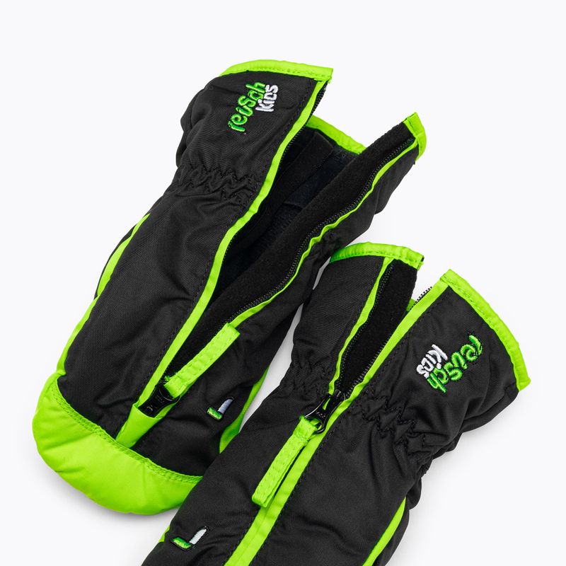 Рукавиці лижні дитячі Reusch Ben Mitten black/neon green 4