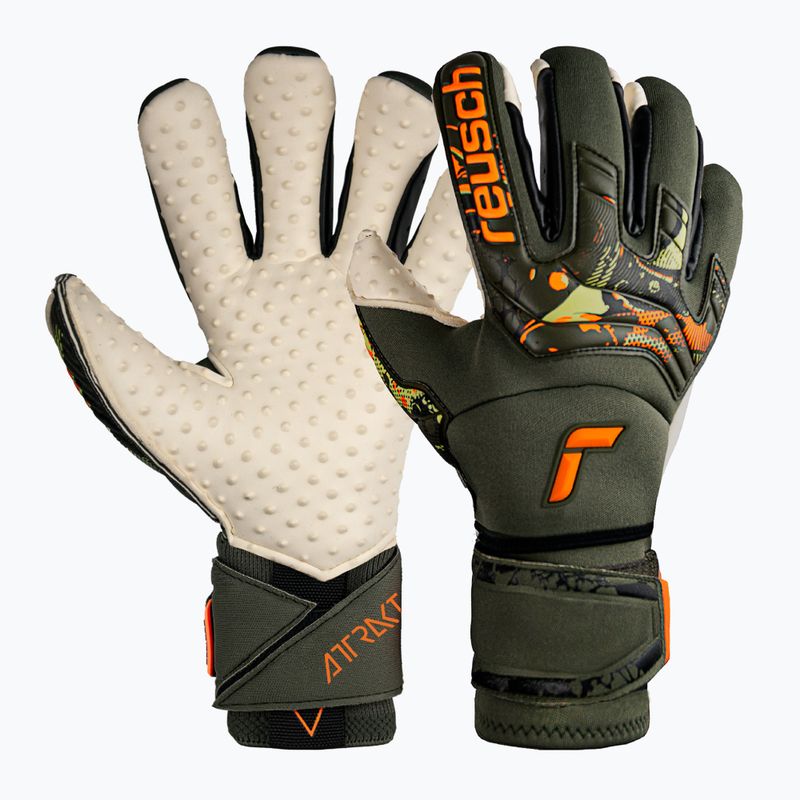 Рукавиці воротарські Reusch Attrakt Speedbump Ortho-Tec зелені 5370078-5556 6