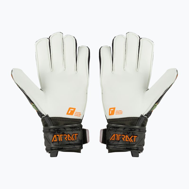 Рукавиці воротарські Reusch Attrakt Grip Finger Support зелено-помаранчеві 5370010-5556 2