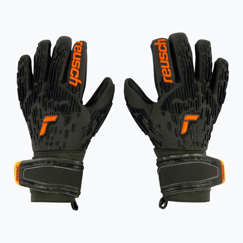Рукавиці воротарські Reusch Attrakt Freegel Silver зелено-помаранчеві 5370035-5555