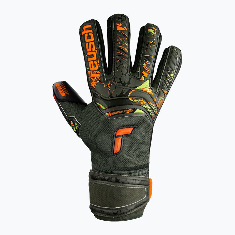 Рукавиці воротарські Reusch Attrakt Gold X Finger Support Junior зелено-чорні 5372050-5555 5
