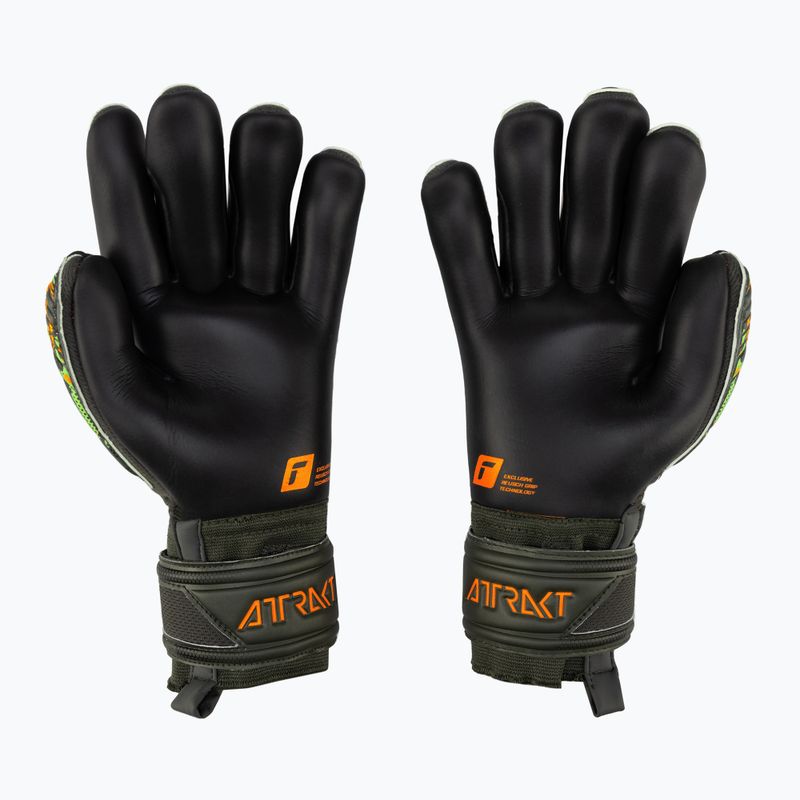 Рукавиці воротарські Reusch Attrakt Gold X Finger Support Junior зелено-чорні 5372050-5555 2