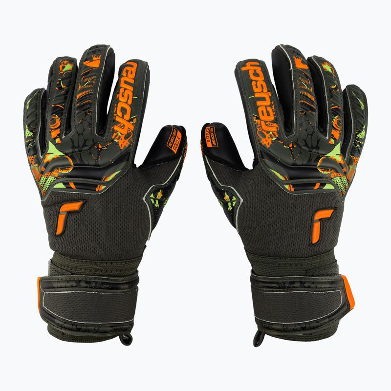 Рукавиці воротарські Reusch Attrakt Gold X Junior зелено-чорні 5372055-5555
