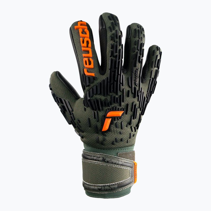 Рукавиці воротарські дитячі Reusch Attrakt Freegel Silver Junior чорно-зелені 5372035-5555 5