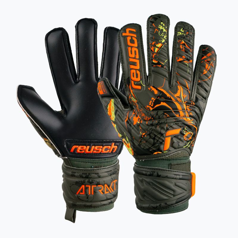 Рукавиці воротарські дитячі Reusch Attrakt Silver Junior зелені 5372015-5555 4