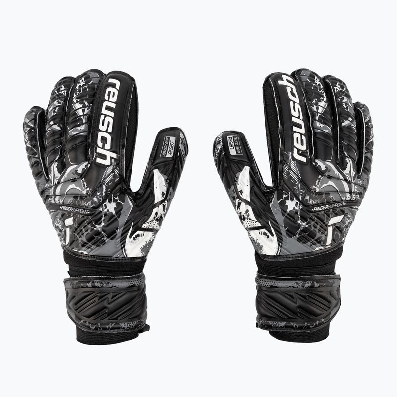 Рукавиці воротарські Reusch Attrakt Resist Finger Support чорні 5370610-7700