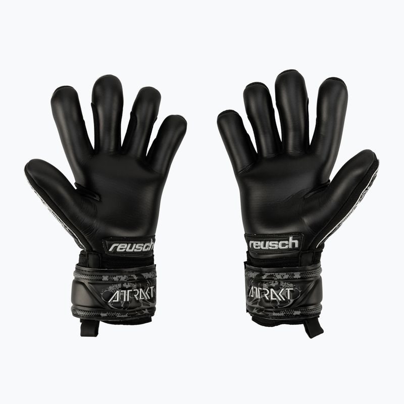 Рукавиці воротарські дитячі Reusch Attrakt Infinity Finger Support Junior чорні 5372720-7700 2