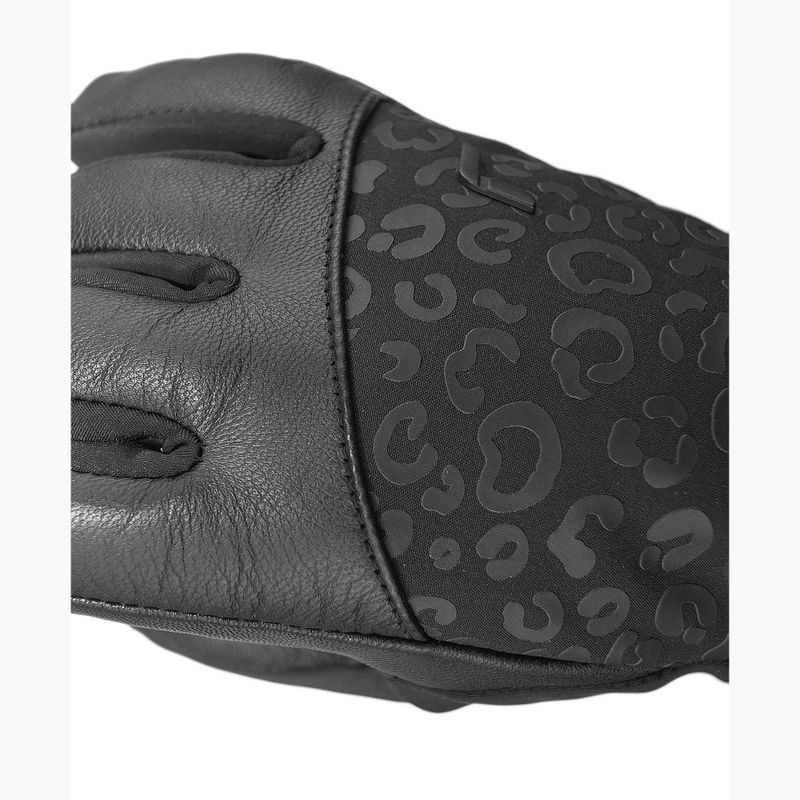 Жіночі гірськолижні рукавиці Reusch Beatrix R-Tex XT чорні/чорний леопард 9