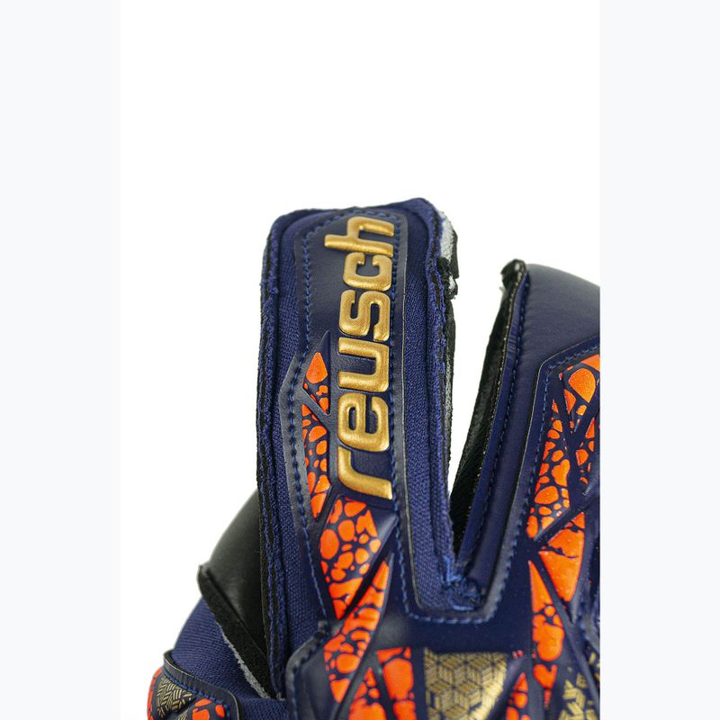 Воротарські рукавиці Reusch Attrakt Gold X Evolution преміум класу сині/золоті/чорні 5