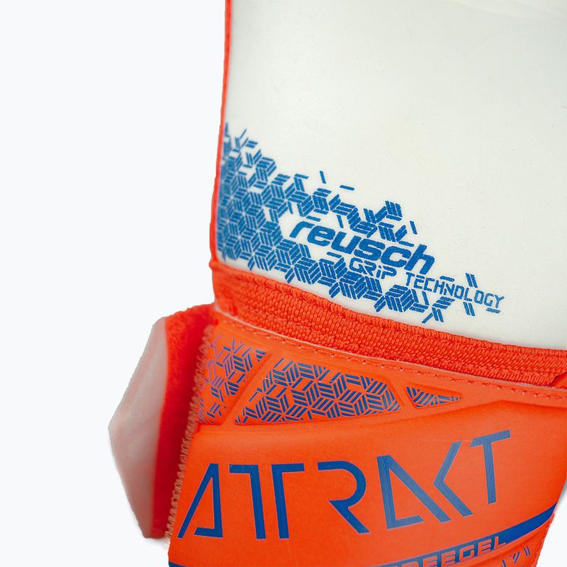 Воротарські рукавиці Reusch Attrakt Freegel Silver hyper orng/elec сині 8