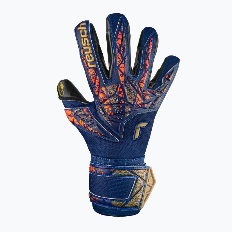 Дитячі воротарські рукавиці Reusch Attrakt Gold X Junior преміум сині/золоті/чорні 2