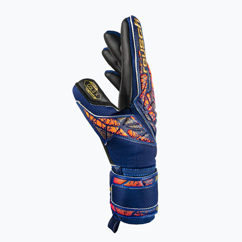 Дитячі воротарські рукавиці Reusch Attrakt Gold X Junior преміум сині/золоті/чорні 4
