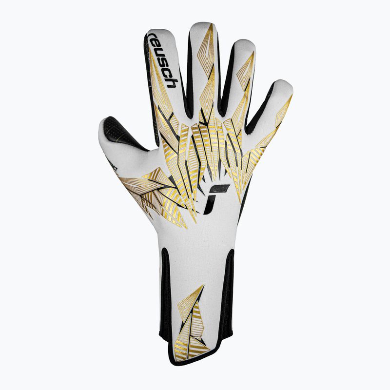 Воротарські рукавиці Reusch Pure Contact Gold X GluePrint без лямок білі/золоті/чорні 2