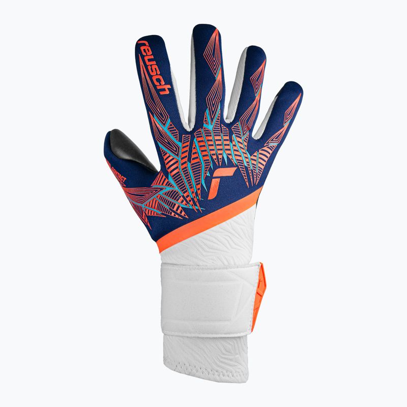 Воротарські рукавиці Reusch Pure Contact Gold преміум сині/електричний оранжевий/чорні 2