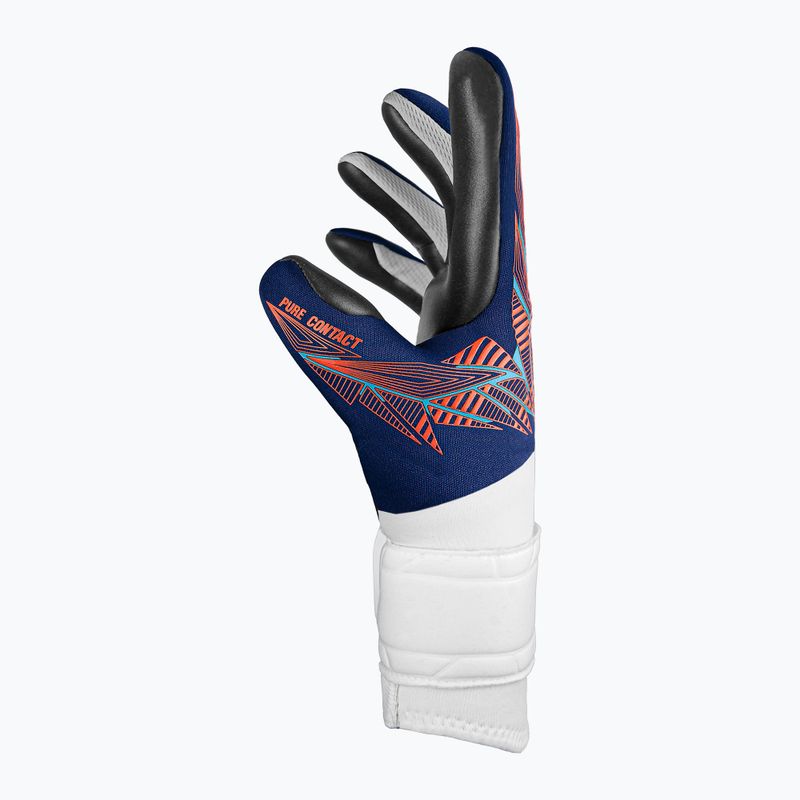 Дитячі воротарські рукавиці Reusch Pure Contact Silver Junior преміум сині/електричний оранжевий/чорні 4