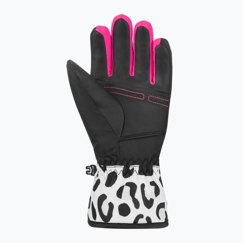 Дитячі лижні рукавички Reusch Alan Junior білий/сірий леопард 4