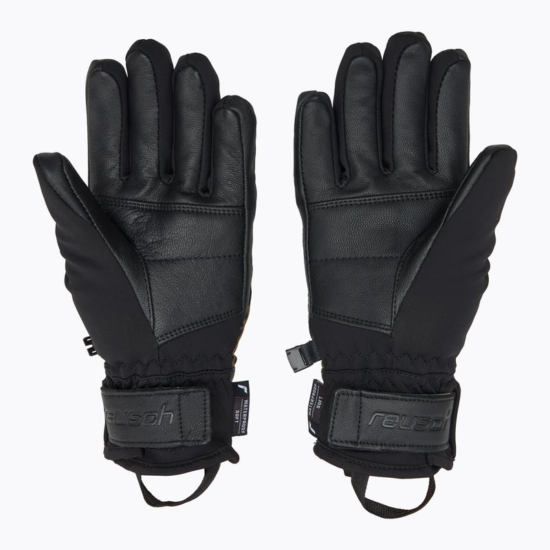 Жіночі гірськолижні рукавиці Reusch Beatrix R-Tex XT чорний/коричневий леопард 2