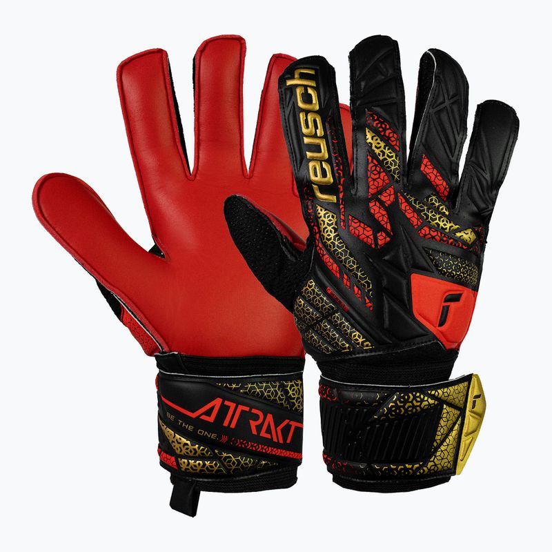 Рукавиці воротарські Reusch Attrakt Solid black/gold/fiery red