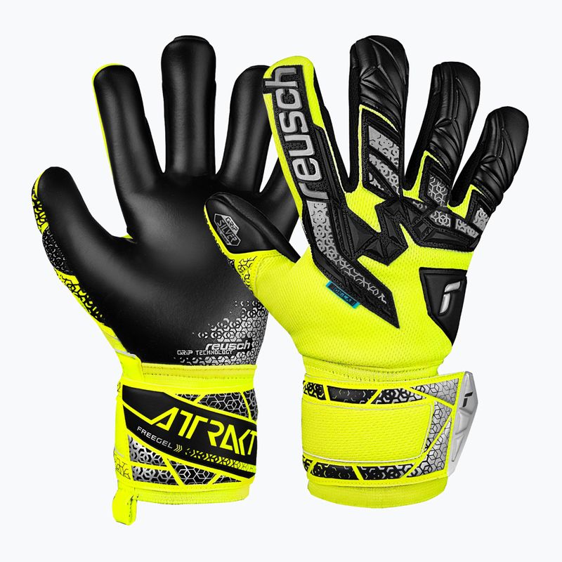 Рукавиці воротарські дитячі Reusch Attrakt Freegel Silver Junior safety yellow/silver/black