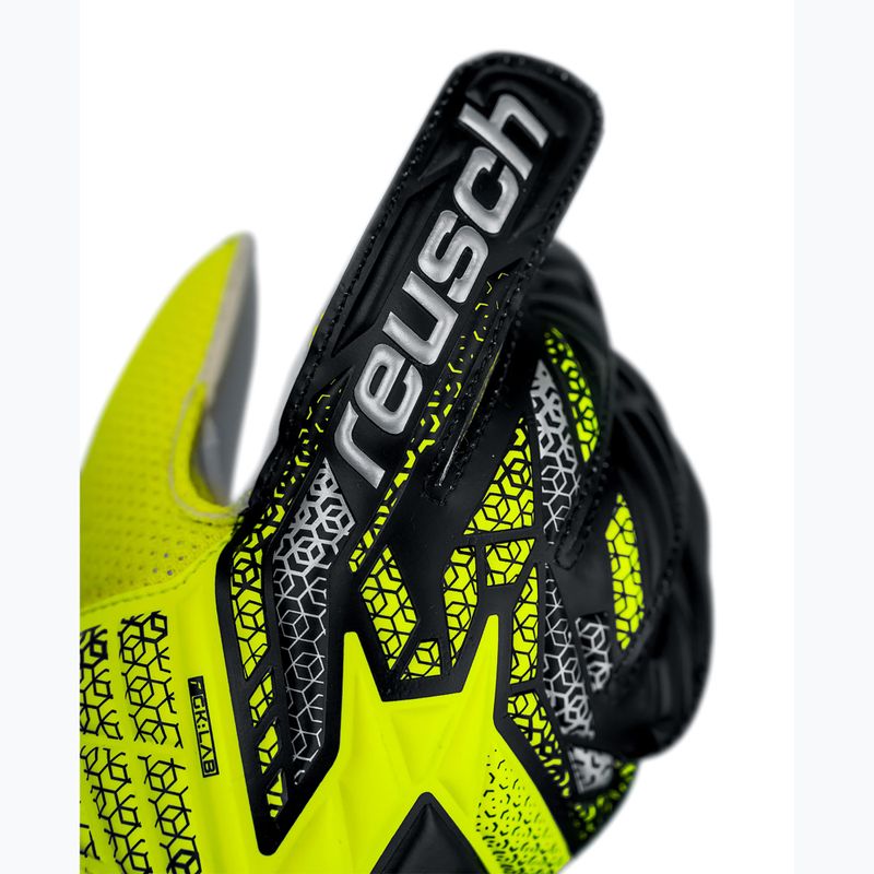 Рукавиці воротарські дитячі Reusch Attrakt Solid Junior safety yellow/silver 5