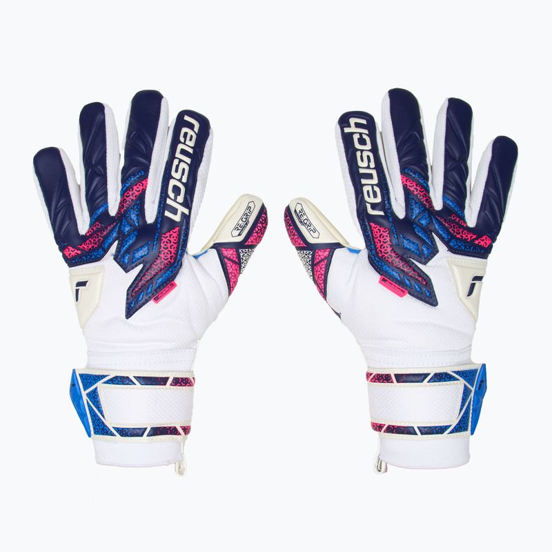 Рукавиці воротарські дитячі Reusch Attrakt RE:GRIP NC Junior blue/pink/white 2