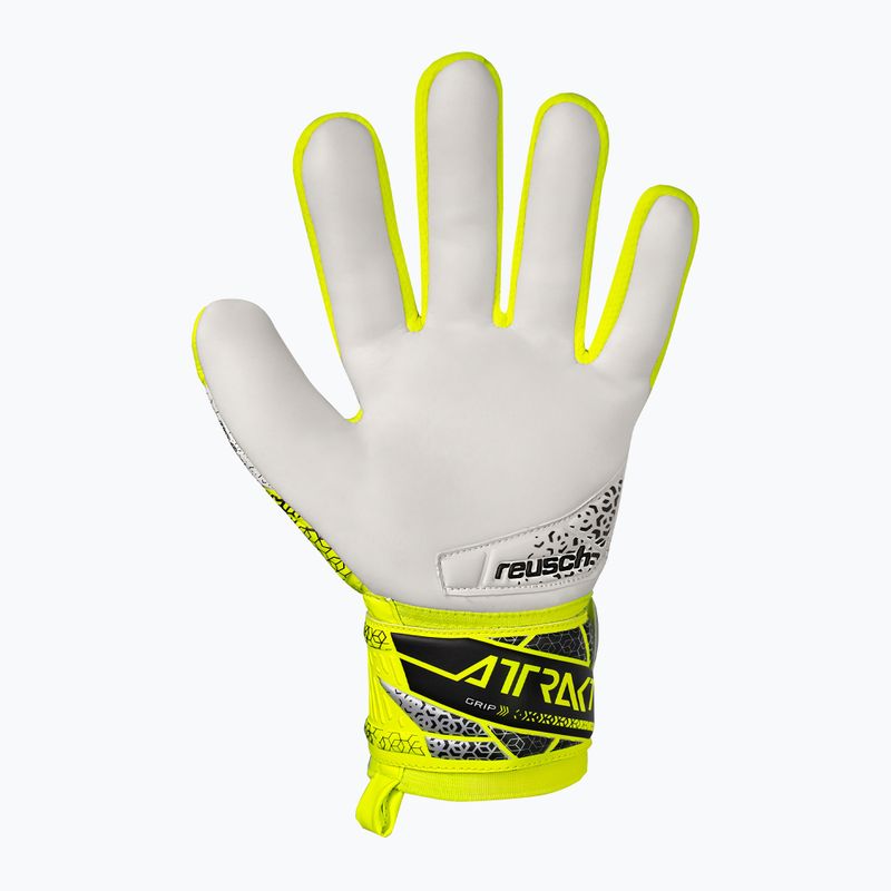 Рукавиці воротарські дитячі Reusch Attrakt Grip Junior safety yellow/silver 3