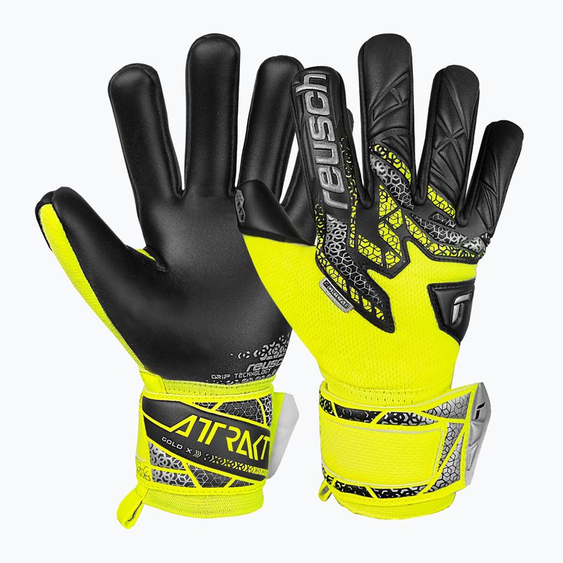 Рукавиці воротарські дитячі Reusch Attrakt Gold X NC Junior safety yellow/silver/black
