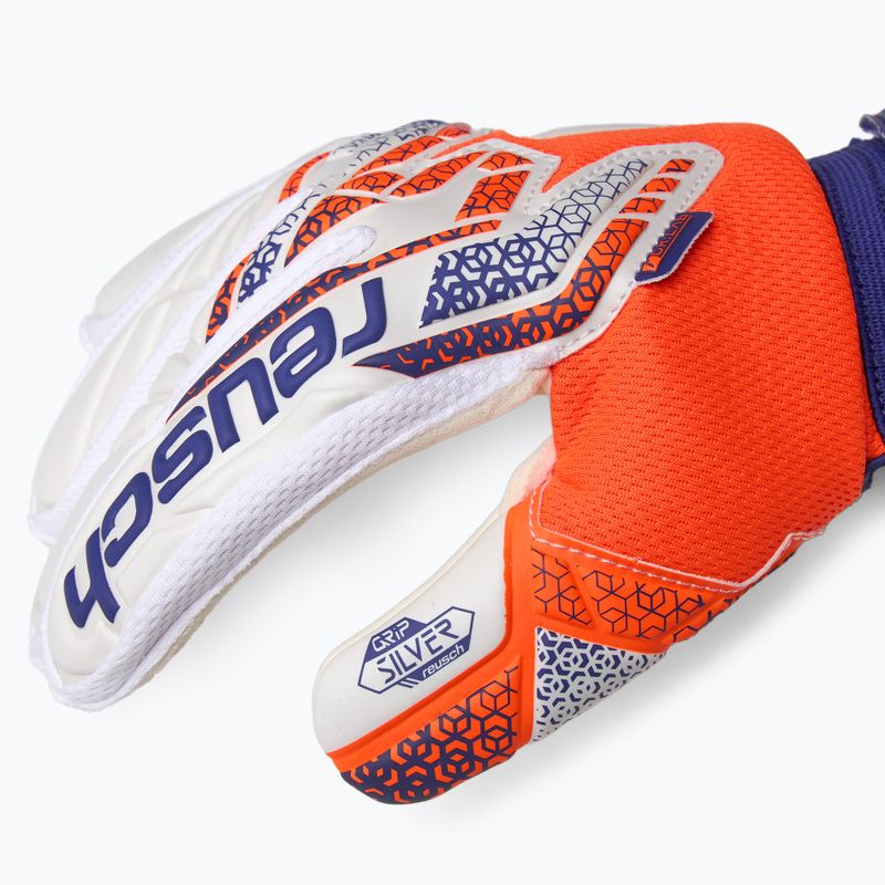 Рукавиці воротарські Reusch Attrakt Silver shocking orange/energize blue 4
