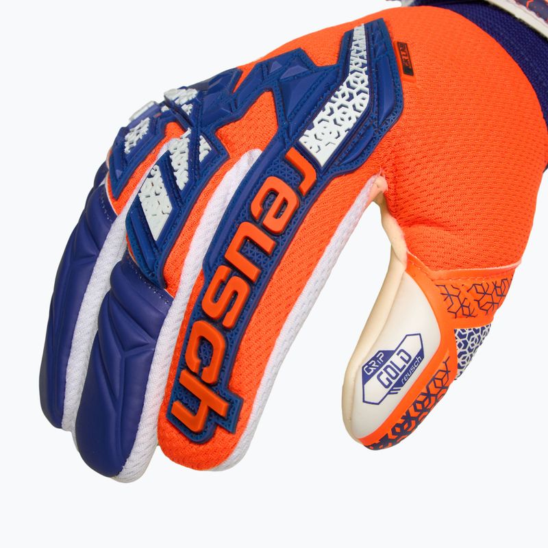 Дитячі воротарські рукавиці Reusch Attrakt Freegel Gold NC Junior оранжево-сині 4