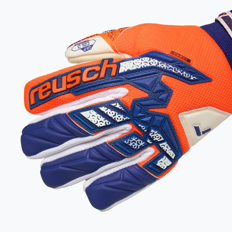 Дитячі воротарські рукавиці Reusch Attrakt Freegel Gold NC Junior оранжево-сині 6