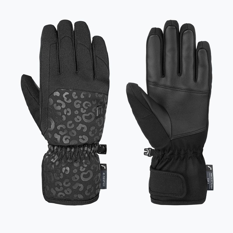 Жіночі лижні рукавички Reusch Keira R-Tex XT black/black leopard
