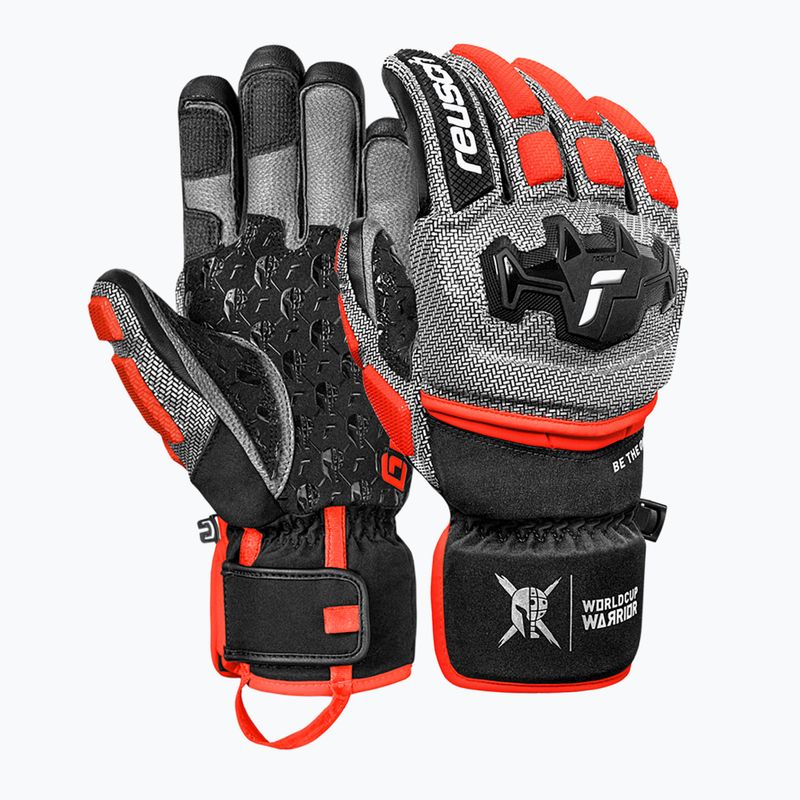 Рукавиці гірськолижні чоловічі Reusch Worldcup Warrior GS black/silver/fluo red 2