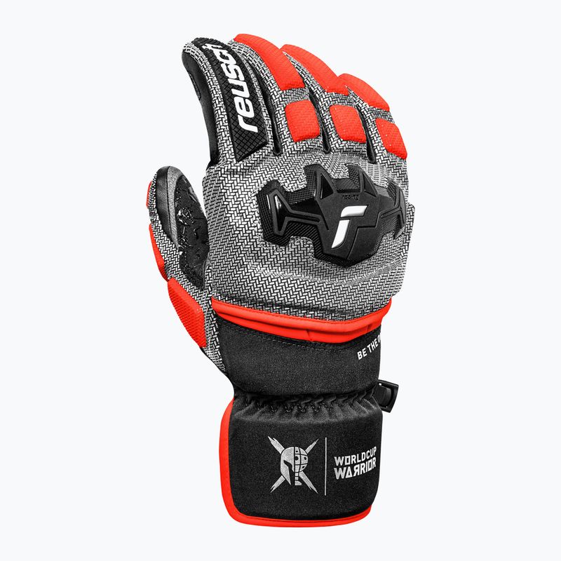 Рукавиці гірськолижні чоловічі Reusch Worldcup Warrior GS black/silver/fluo red 3