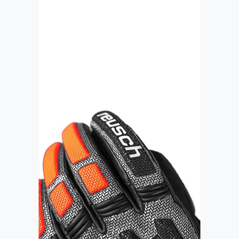 Рукавиці лижні Reusch Worldcup Warrior DH black/silver/fluo red 4