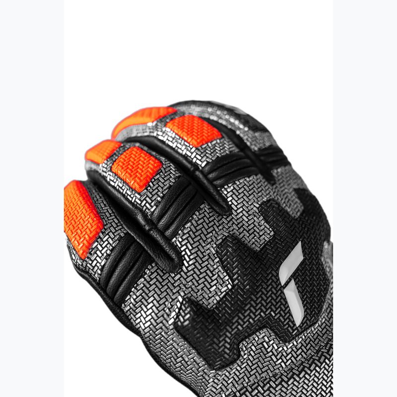 Рукавиці лижні Reusch Worldcup Warrior DH black/silver/fluo red 5