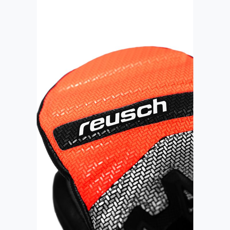 Рукавички лижні дитячі Reusch Worldcup Warrior GS Mitten black/silver/fluo red 4