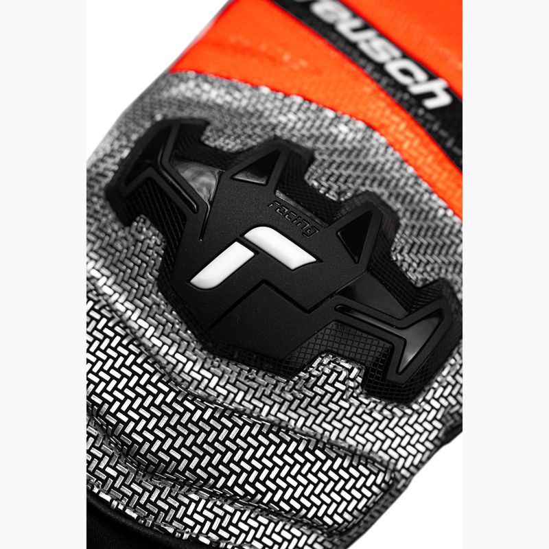 Рукавички лижні дитячі Reusch Worldcup Warrior GS Mitten black/silver/fluo red 5
