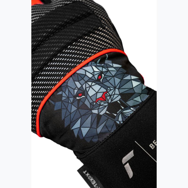 Рукавиці гірськолижні дитячі Reusch Warrior R-Tex XT Junior blck/silver/fluo red 7