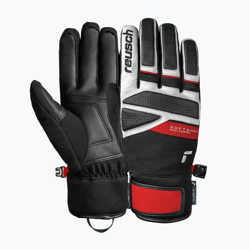 Рукавиці гірськолижні чоловічі  Reusch Thunder R-Tex XT black/white/fire red 2